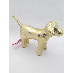 Victoria's Secret Pink Nation White "PINK" on Gold plush Dog